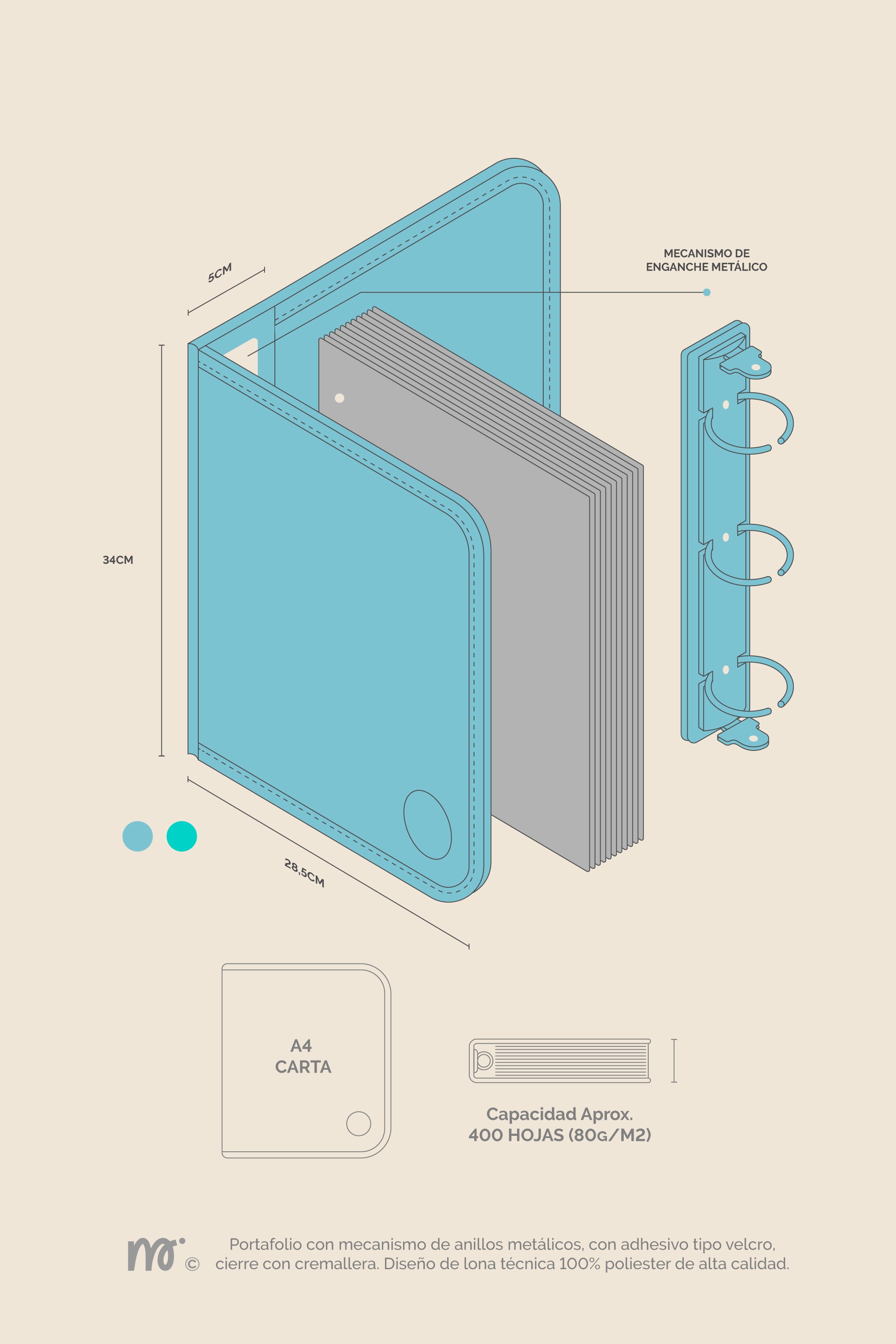 PORTAFOLIO ORGANIZADOR NATIVA 400 HOJAS
